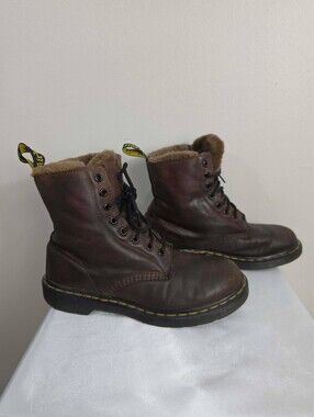 Dr. Martens 1460 Serena Women's Combat Fur Lined Boots Shoes